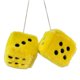 thumbnail image 1 of Dados de felpa suave y coloridos para espejo colgante, decoración para coche y habitación, regalo perfecto para cumpleaños y fiestas, juego de dados de terciopelo de 7,5 cm/3 pulgadas., 1 of 5