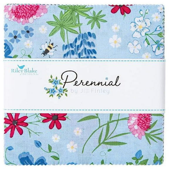 Perennial Riley Blake Stacker by Jill Finley; 42 - 5" Precut Fabric Quilt Squares