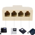 RJ11 Wall Jack Adapter Phone Line Splitter Wall Jack Plug 1 to 4 ...