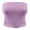 Lavender, variant on Womens Fitted Solid Cotton Spandex Layered Crop Tube Top (Small, Burgundy)