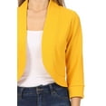 thumbnail image 6 of Women's 2 Pack Casual 3/4 Sleeve Bolero Open Front Cardigan Jacket Work Office Blazer, 6 of 7