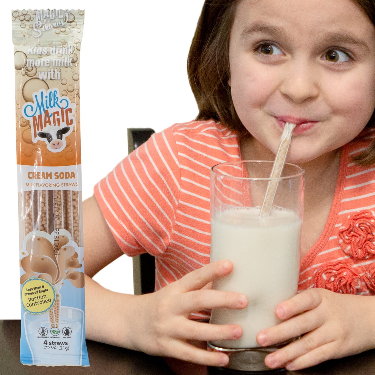 Cream Soda Milk Magic Straw