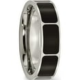 thumbnail image 4 of Titanium Polished Black Enamel 6mm Flat Band (Size 11) Made In China tb205-11, 4 of 5