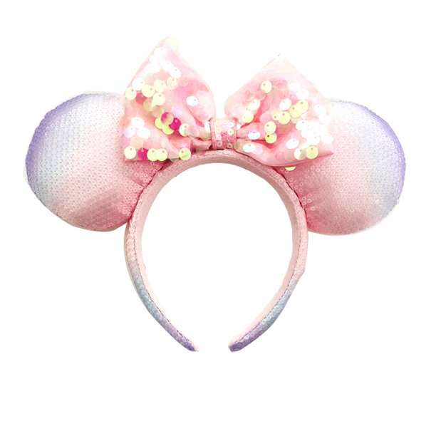 ¡Novedad de 2022! Diadema con orejas de Minnie de Disney para mujer, Disneyland, orejas de Mickey, lentejuelas de peluche, regalo de cumpleaños, fiesta, Cosplay, accesorios para niñas Gao Jinjia LED