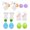 Multi, variant on OFFIGAM Miniature Figurine Set, 12pcs Small Dollhouse Decor Accessories for Collectors and Hobbyists