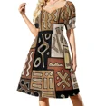 thumbnail image 2 of African ethnic print Sleeveless Dress evening dress chic and elegant evening dress purple Women's summer suit, 2 of 7