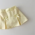 thumbnail image 3 of Gyratedream Toddler Baby Girls Solid Mini Pleated Skorts Short A-line Skirt Infant New Plain High Waist Elastic Stretch Tie Skater Mini Skirt for 3 Months-3 Years, 3 of 7