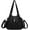 Black, variant on CoCopeaunts Womens Tote Handbag Leather Crossbody Purse Multi Pockets Shoulder Bag Retro Hobo Top Handle Bag