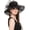 Black, variant on Organza Derby Church Hat for Women Bridal Wedding Tea Party Hat