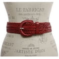 thumbnail image 3 of Women's 2" Wide Braided Woven Round Leather Belt, 3 of 3