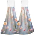 thumbnail image 2 of Wildflowers Painting Kitchen Towels, 2PCS Super Soft Absorbent Hanging Hang Towels or Dishcloths, Bathroom Hand Towels 12x17Inches Wash cloth, 2 of 7