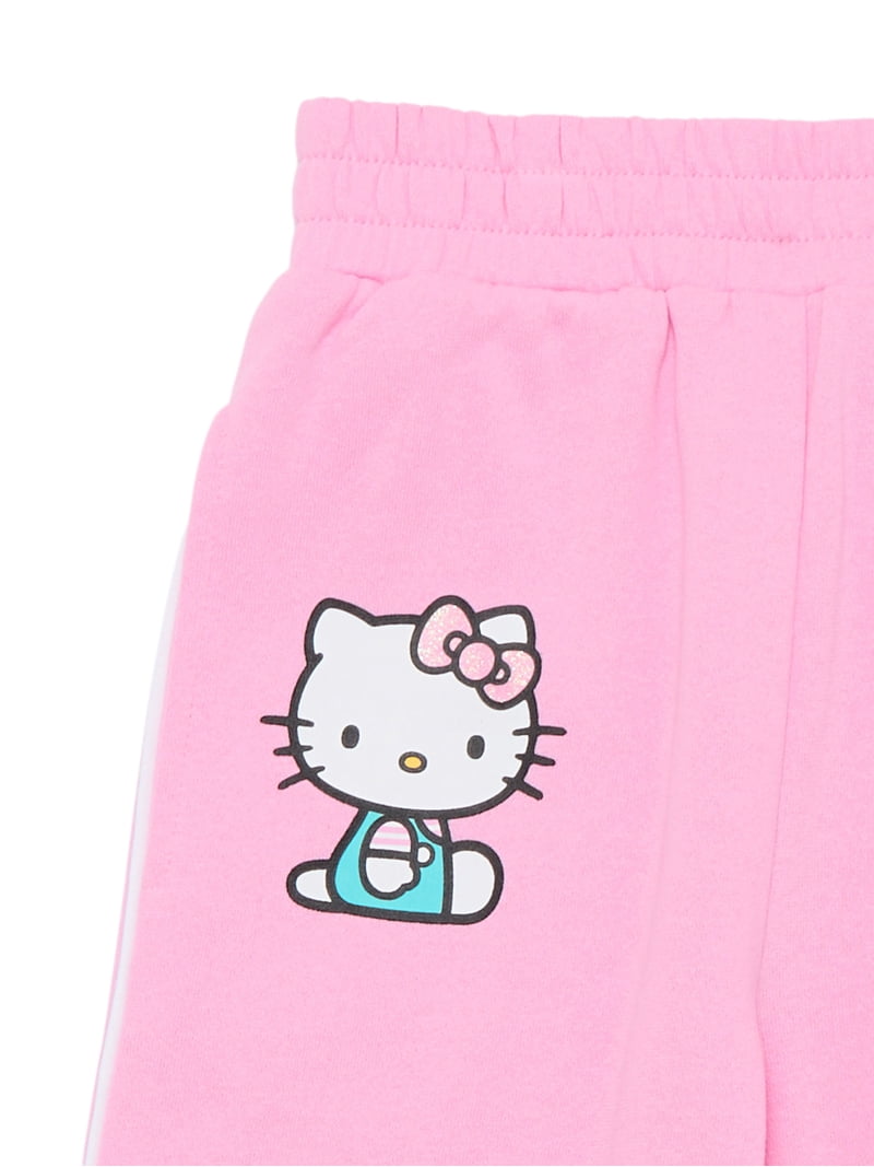 Hello Kitty Girls Graphic T-Shirt and Wide Leg Fleece Pant Outfit