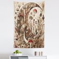 thumbnail image 2 of Ambesonne Hippie Wall Hanging Tapestry, Nostalgic Boho Crescent Art, 30"x45", Eggshell Olive Green Ruby, 2 of 3