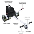 thumbnail image 6 of Balieda Hoverboard Go Kart with Foam-Covered Handlebars, Hoverboard Seat Attachment Accessory for 6.5" 8" 8.5" 10" Hoverboard, Adjustable Frame Length & Rubber Wheel, White, 6 of 8