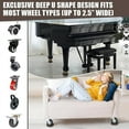 thumbnail image 4 of 4 Pack Rubber Bed Frame Stoppers - Non-Slip Furniture Wheel Cups for Hardwood and Tile Floors, 4 of 7