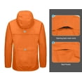 thumbnail image 5 of Little Donkey Andy Men's Cycling Stretch Rain Jacket with Hood, Windproof and Waterproof, Ultralight Golf Windbreaker,Packable Orange Size XXL, 5 of 7