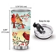 thumbnail image 3 of WIRESTER 20oz Tumbler With Lid Stainless Steel Travel Tumbler, Double Wall Insulated Stainless Steel Coffee Tumbler - Red Cardinal Birds, 3 of 6
