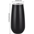 thumbnail image 4 of 6 oz Stainless Steel Champagne Tumbler Stemless Glasses with Lid, Double Wall Insulated Travel Mug Perfect for Wine, Coffee, Drinks, Cocktails, Colorful (Champagne), 4 of 14