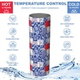 thumbnail image 5 of Pioneer Flower Floral Print Pattern 20oz Skinny Tumbler with Straw & Lid, Double Wall Vacuum Insulated Cup, Leak-Proof, Cup Holder Friendly, Hot 6H Cold 12H, 5 of 6