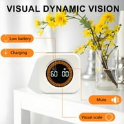PULIVIA Visual Gravity Sensor Timer – Rotating Pomodoro Timer with Presets, LED Display, Rechargeable, Mute/Sound, Ideal for ADHD, Work, Kitchen – White