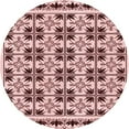 thumbnail image 1 of Ahgly Company Indoor Round Patterned Brown Red Area Rugs, 4' Round, 1 of 6