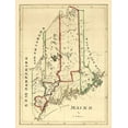 thumbnail image 2 of Perkins 19x24 White Modern Wood Framed Museum Art Print Titled - Maine - Perkins 1820, 2 of 4
