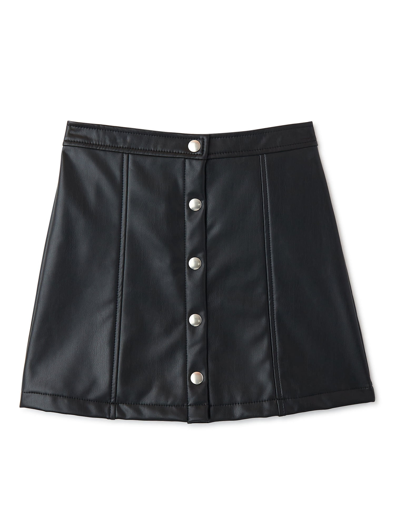 Wonder Nation Girls Faux Leather Skirt, Sizes 4-18 & Plus