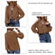 thumbnail image 4 of Camiseta de manga larga con estampado de leopardo, cuello en V, manga larga, hombros descubiertos, blusa con cierre de botones para mujer, 4 of 5