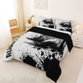 thumbnail image 2 of Erosebridal Football Print Full Size Comforter Sets 3 Pieces For Teens,Black Splash Sport Rugby Bedding Sets For Boys,Black Reversible, 2 of 6