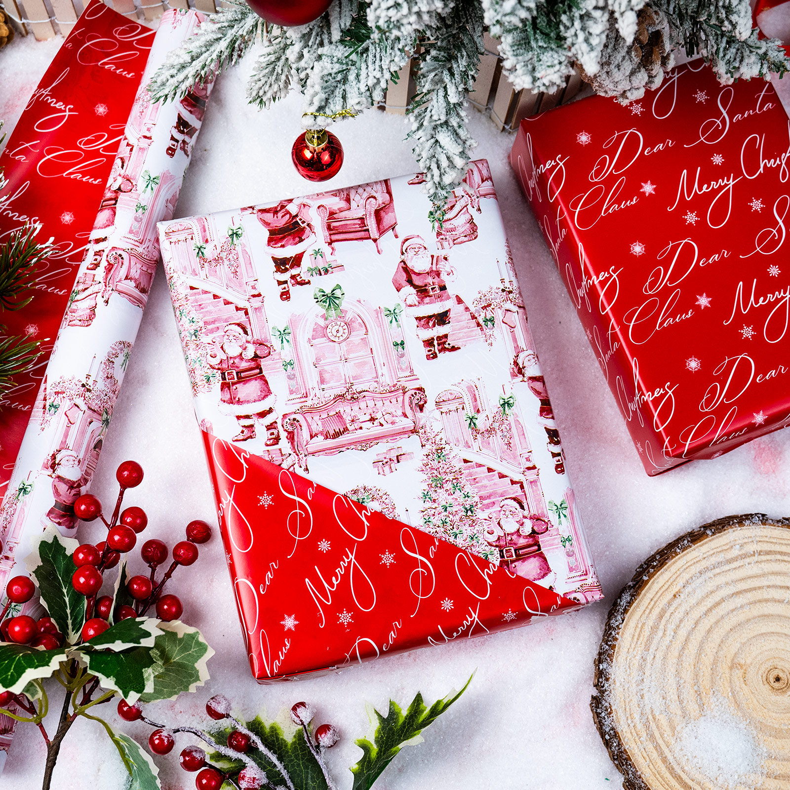 Homeral Christmas Wrapping Paper Roll - Santa Design photo 7