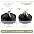 thumbnail image 3 of Blender Cups Replacement for Ninja 16oz Cups with Sip & Seal Lids, 6 Fins Extractor Blade Compatible with Nurti Ninja Blenders Pro BL660 BL663 BL663CO BL665Q BL740 BL770, 3 of 8