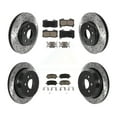 thumbnail image 1 of Transit Auto Front Rear Coated Drilled Slotted Disc Brake Rotors and Ceramic Pads Kit for Car 2015-2020 Chevrolet Colorado GMC Canyon KDC-100670, 1 of 11