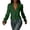 Green, variant on Collared Textured Shirts For Womens Flare Ruffle Cuff Partial V Neck Blouse Baggy Dressy Business Casual Tops Black 2XL