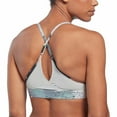 thumbnail image 4 of Reebok Apparel  Women's Lux Strappy Bra Aop Reebok Training App Women Grey , M/M Reg US, 4 of 5
