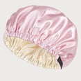 thumbnail image 6 of Silk Satin Sleep Cap – Double Layer, Adjustable, Hair Protection – For Curly & Long Hair – 1pc, 6 of 7