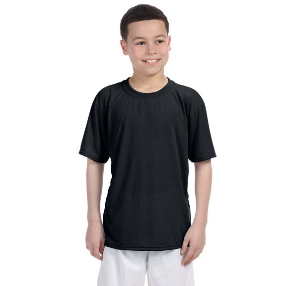 GILDAN G420B YOUTH PERFORMANCE YOUTH 5 OZ. T-SHIRT, Black, XS, Pack Of 10, Unisex T-Shirt