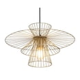 thumbnail image 3 of ZUO Lampe de Plafond Moderne 1-Lumière en Or, 3 of 7