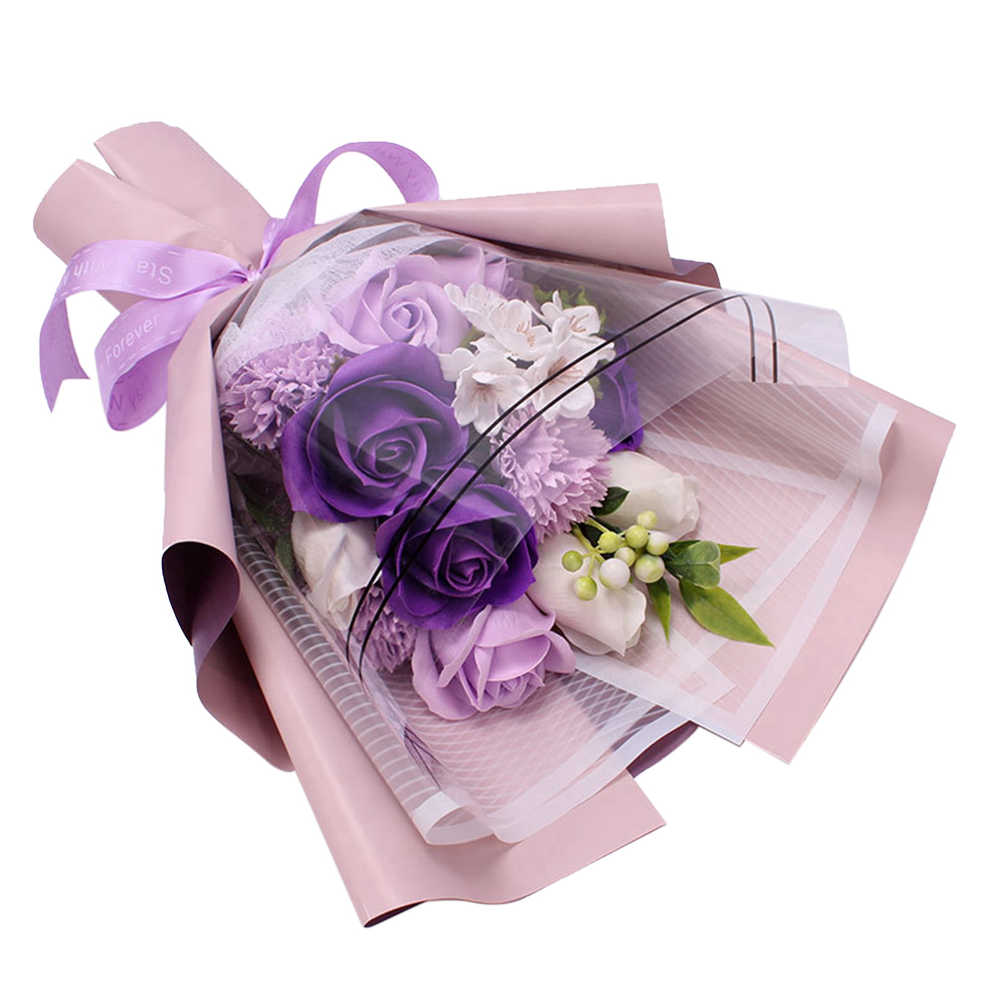 SEWACC 6 Rolls Flower Bouquet Accessories Purple Gifts Gift Ribbon Flower  Gift Ribbon for Gifts Ribbons for Flower Bouquets Purple Ribbon Mauve  Ribbon