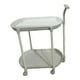 thumbnail image 3 of Carrito de servicio moderno que ahorra espacio con estantes dobles abiertos, decoración, regalos, estante para refrigerios Blanco, 3 of 9