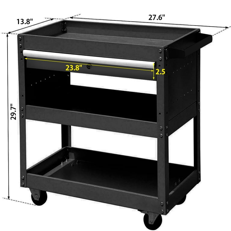 Odaof Big Tool Cart 4 Wheel Tool Cart Rolling Tool Cart Big Tool Storage Cart Tool Cart with Ball Bearing Slides Tool Cart Tool Chest for