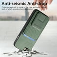 thumbnail image 4 of Magnetic Carbon Fiber Case for iPhone 7 / iPhone 8 / iPhone SE 2022 & 2020 with Holder Kickstand, Fiber Texture Wallet Phone Case with Card Holder Durable Military Grade Protection Cover, Green, 4 of 10