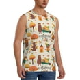 thumbnail image 2 of Bingfone Autumn In The Forest Pattern Men's Tank Tops Workout Sleeveless Tee Shirts Running Beach Tanks for Men-Large, 2 of 8