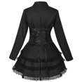 thumbnail image 4 of FEIFLY Womens Dress Tuxedo Women Lapel Irregular Hem Retro Long Tops Women Solid Color Festival Clothing, 4 of 8