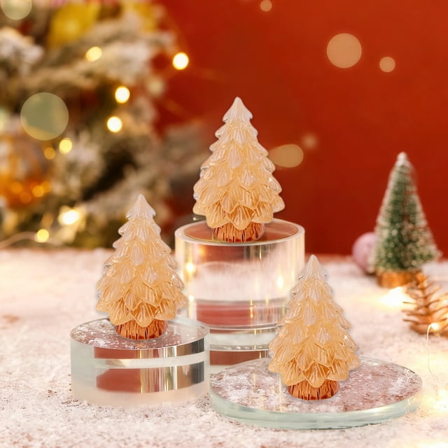 Adornos navideños luminosos y coloridos | Mini adornos de resina que brillan en la oscuridad para manualidades navideñas | 10 colores vibrantes | Adornos pequeños para escritorios y árboles