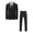 Black, variant on i·FineLong Slim-Fit Double-Button, Business Wedding Casual Suit Set, Two-Piece, Men's