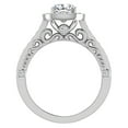 thumbnail image 3 of Diamond Engagement Ring for Women Cushion Cut Diamond Halo Rings Filigree Style 14K White Gold 1.15 Carat (F,VS1), 3 of 5