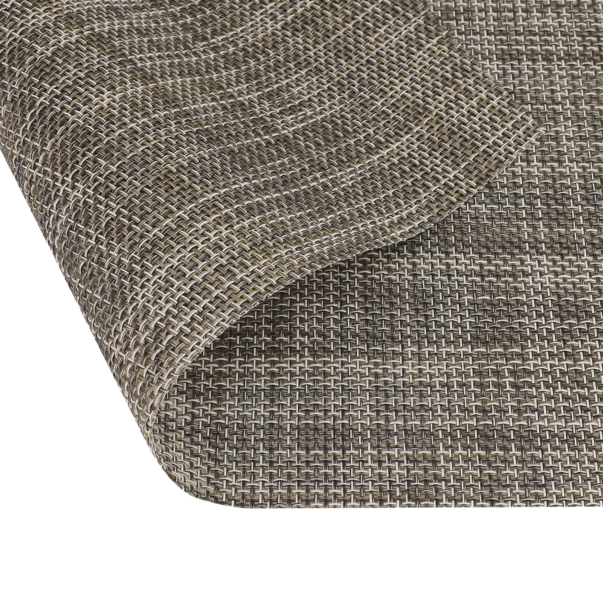 Unique Bargains 6 Pcs Placemats Heat Resistant Table Mats Wipe Clean Dark Brown 18x12 Inch