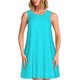 thumbnail image 1 of Fotbe Aqua Vestido de Verano sin Mangas para Mujer – Vestido Midi Línea A, Estilo Camiseta Floral, Vestido Playero Casual y Fluido, 1 of 7
