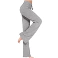 thumbnail image 2 of Yoga Pants Women Bootcut High Waisted Wide Leg Leggings Workout Loose Lounge Sweatpants Baggy Gym Compression Joggers Plus Size, 2 of 9
