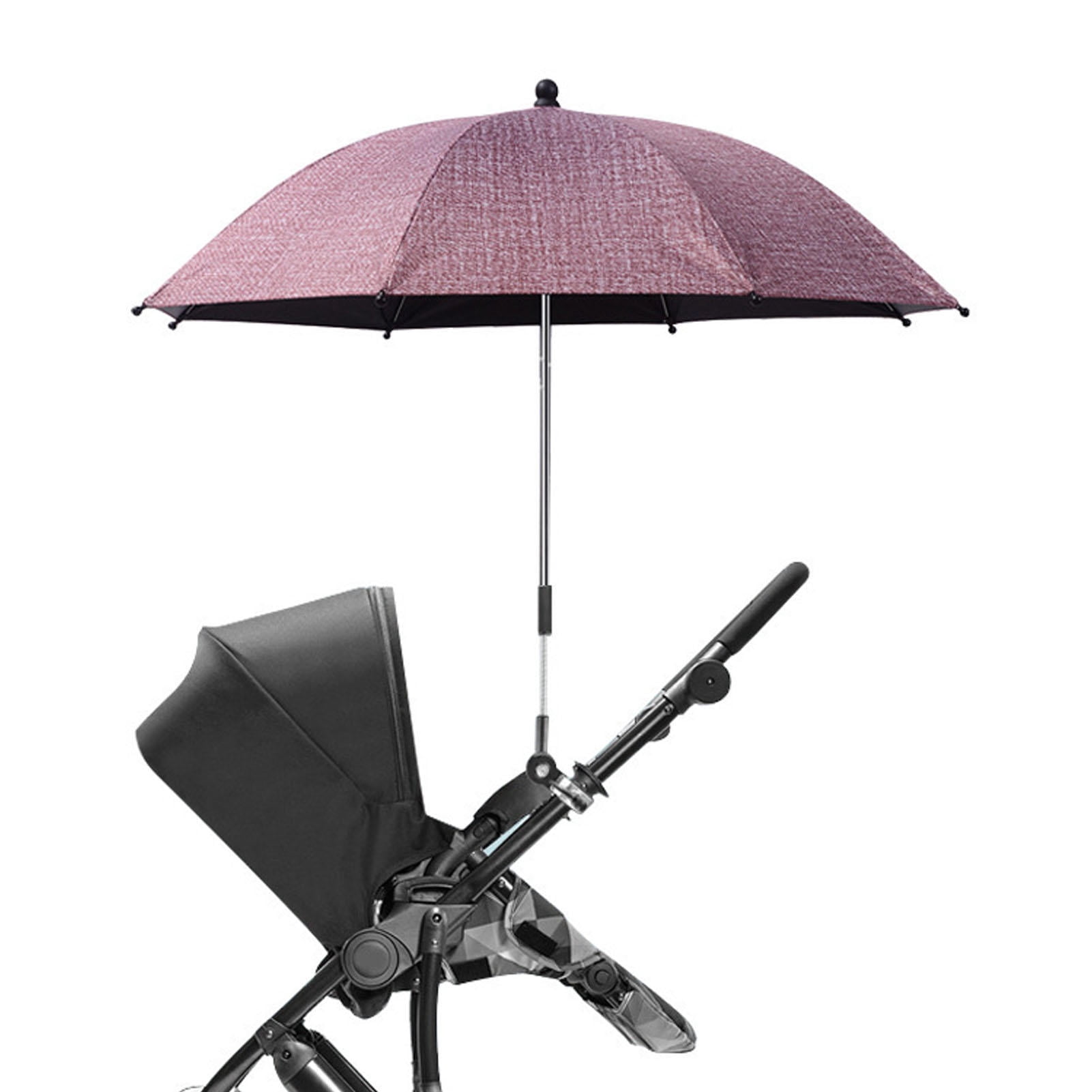 LAZIOEGR Premium Adjustable Baby Stroller Sun Shade Umbrella, 85 cm, UV‑Coated, Clip‑On, Lightweight, Rain & Sun Protection